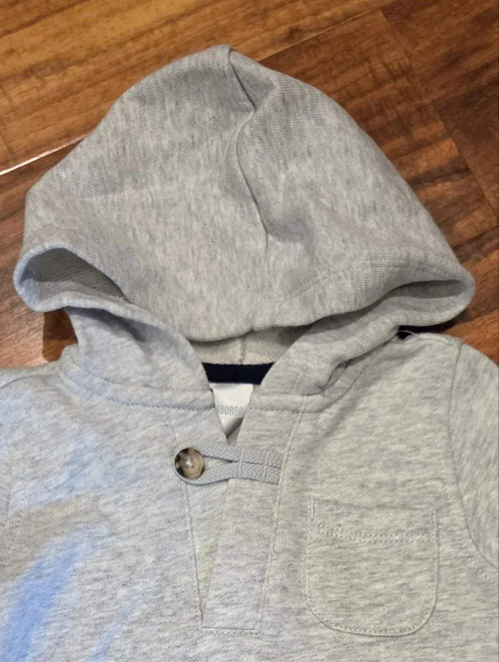 Gymboree NWT 3-6 Months Gray Pullover Hoodie and Chambray Cargo Pants